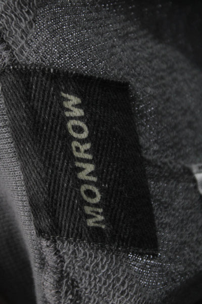 Monrow Unisex Gray 100% Cotton Jogger Pants Drawstring Size L