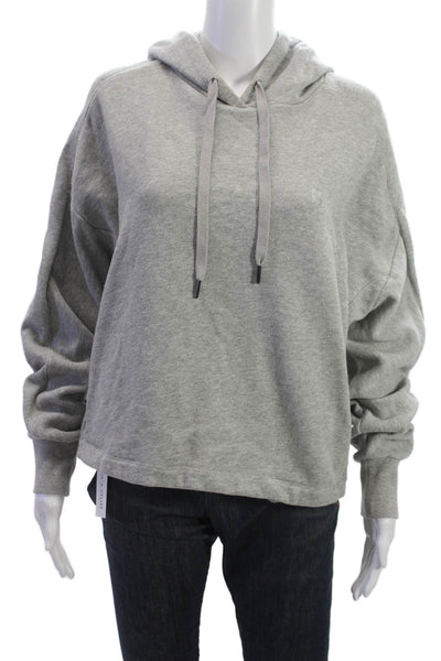 Sweaty Betty Women Pullover Hoodie Gray Cotton Blend Size S