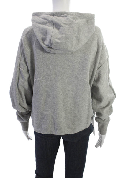 Sweaty Betty Women Pullover Hoodie Gray Cotton Blend Size S