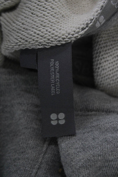 Sweaty Betty Women Pullover Hoodie Gray Cotton Blend Size S