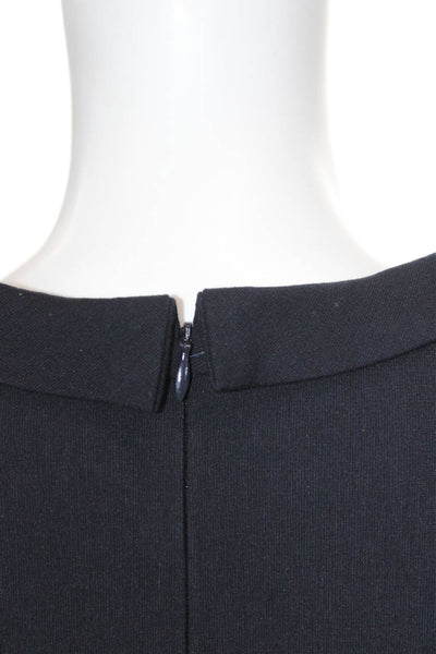 Goat Womens Basic Mock Neck Black 3/4 Sleeve Blouse Zip Size 4