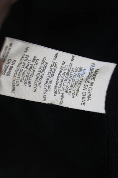 Theory Womens Biker Jacket Gray Herringbone Cotton Zip Size S Petite