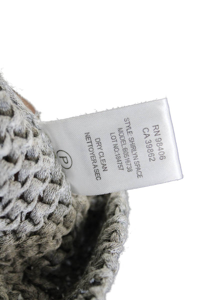 Theory Women Pullover Sweater Gray Viscose Crew Neck Long Sleeve Size S