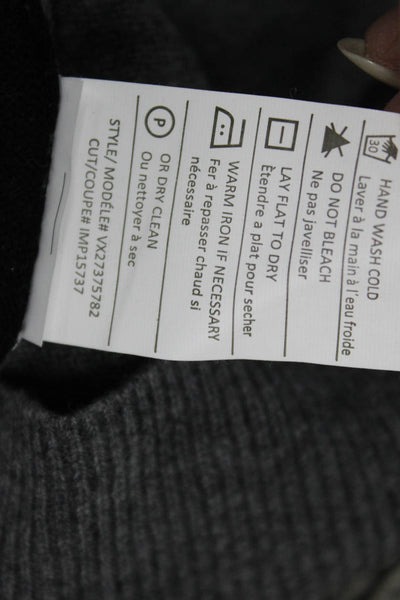 Vince Women Pullover Sweater Gray Wool Striped Crew Neck Long Sleeve Size S