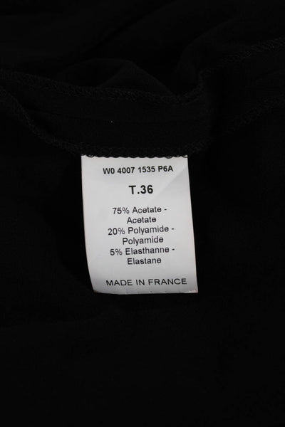 Lanvin Women Tulip Skirt Black Acetate Knee Length Size 36