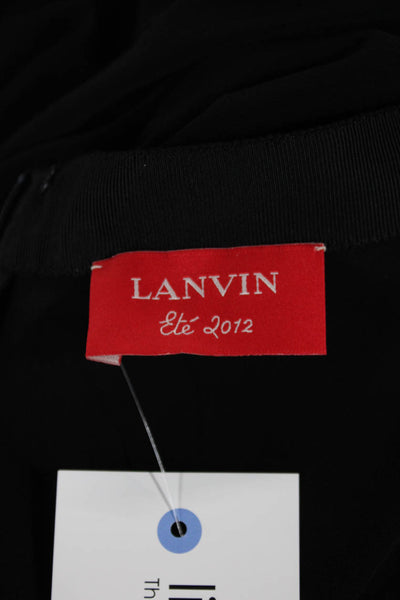 Lanvin Women Tulip Skirt Black Acetate Knee Length Size 36