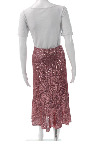 Whistles Women Pink Straight Pencil Skirt Knee Length 95% Polyester Size 2