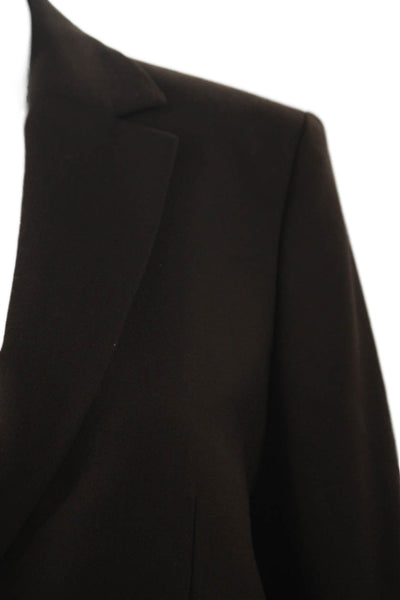 Arket Womens Brown Wool Blazer Long Sleeve Button Size 34