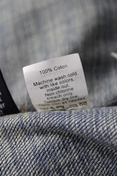 J Crew Women Blue Basic Jacket 100% Cotton Button Long Sleeve Size XS