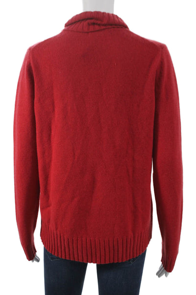 +J Womens Pullover Sweater Turtleneck 95% Cashmere Red Long Sleeve Size XS