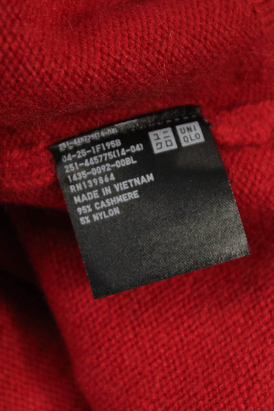 +J Womens Pullover Sweater Turtleneck 95% Cashmere Red Long Sleeve Size XS