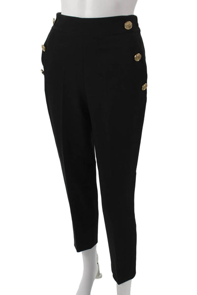 Zara Womens Ankle Pants Black Polyester Pull On Size XS