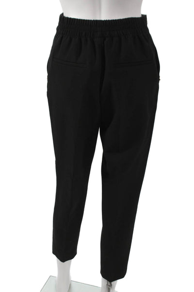 Zara Womens Ankle Pants Black Polyester Pull On Size XS