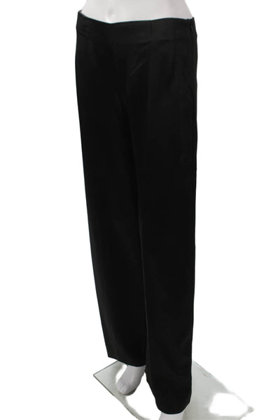 Zara Womens Black Dress Pants Acetate Zip Solid Fall Size XS