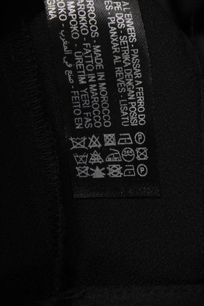 Zara Womens Black Dress Pants Acetate Zip Solid Fall Size XS