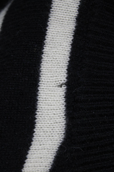 Chinti & Parker Womens Cashmere Striped Crewneck Pullover Sweater Black Size XS