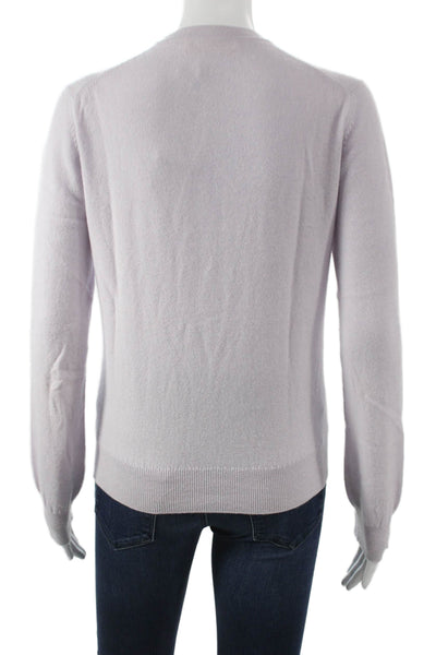 &Daughter Womens Cashmere Crew Neck Pullover Sweater Purple Long Sleeve Size XS