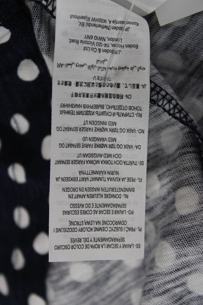 Boden Women Blue Polka Dot Wrap Dress Long Sleeve Cotton Mid Calf Plus Size 20