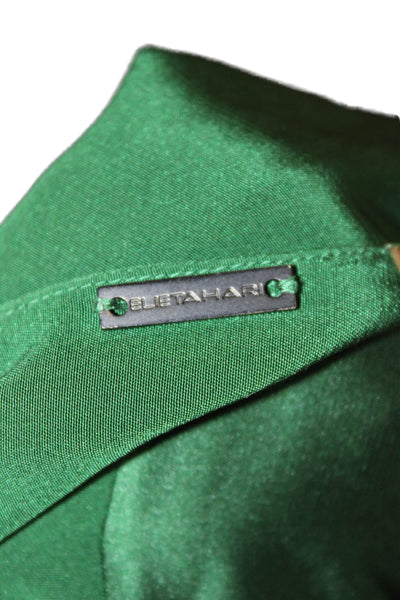 Elie Tahari Women Green Shift Dress Long Sleeve Mid-Calf Size XL