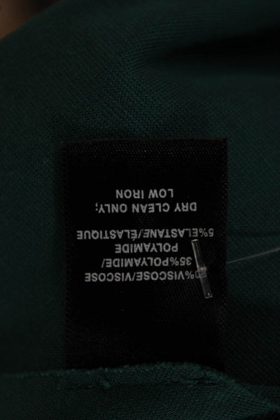 Lafayette 148 New York Women Sheath Dress Green Square Neck Long Sleeve Size XL