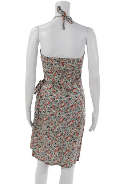 Jigsaw Women Floral Halter Tie Sleeveless Cotton Set Multicolor Size 10