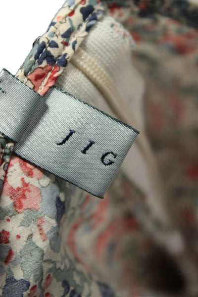Jigsaw Women Floral Halter Tie Sleeveless Cotton Set Multicolor Size 10