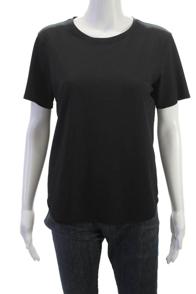Lululemon Womens Black Basic T-Shirt Crew Neck Short Sleeve Size 4