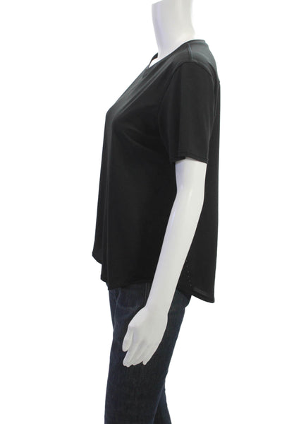 Lululemon Womens Black Basic T-Shirt Crew Neck Short Sleeve Size 4