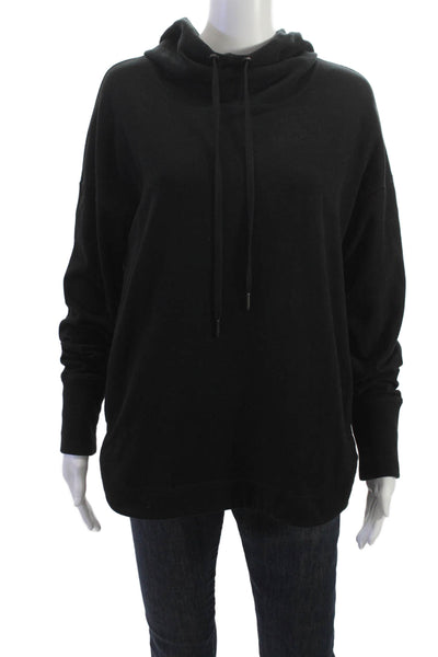 Sweaty Betty Women Pullover Cowl Neck Black Polyester Blend Long Sleeve Size M