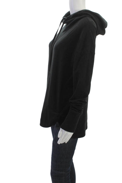 Sweaty Betty Women Pullover Cowl Neck Black Polyester Blend Long Sleeve Size M