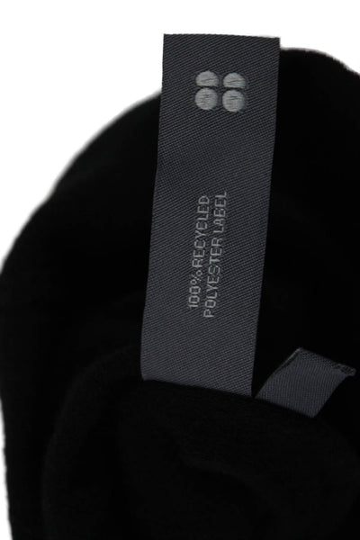 Sweaty Betty Women Pullover Cowl Neck Black Polyester Blend Long Sleeve Size M