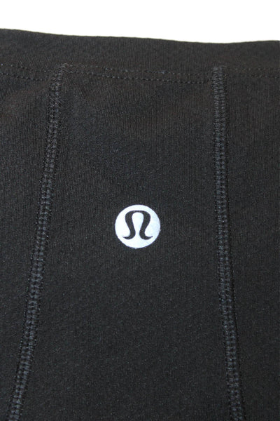 Lululemon Womens Cropped Tank Sleeveless Crew Neck Black Size 8