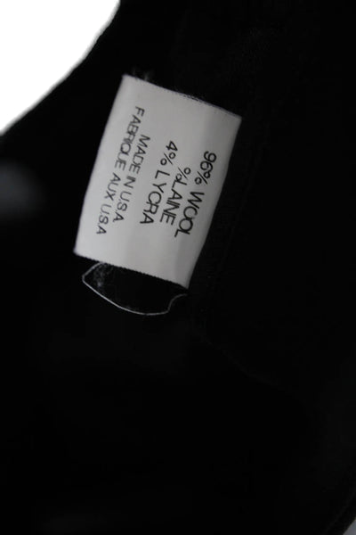 Theory Womens Ankle Black Wool Pants Button Closure Inseam 27 Size 0