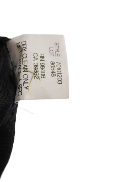 Theory Womens Ankle Black Wool Pants Button Closure Inseam 27 Size 0