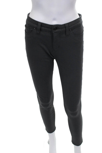 Joes Womens Skinny Jeans Black Rayon Button Inseam 28 Size 29
