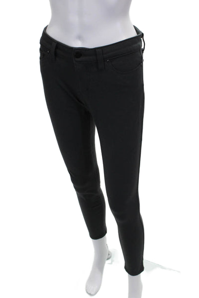 Joes Womens Skinny Jeans Black Rayon Button Inseam 28 Size 29