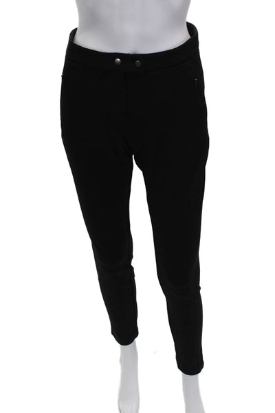 Theory Womens Black Ankle Pants Viscose Snap Inseam 28 Size 4