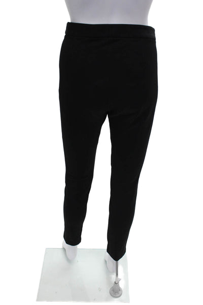 Theory Womens Black Ankle Pants Viscose Snap Inseam 28 Size 4