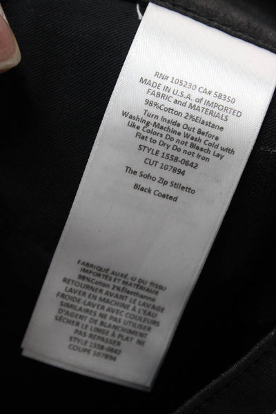 Current/Elliott Womens Skinny Black Cotton Jeans Size 26