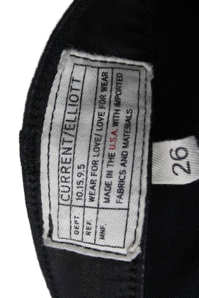 Current/Elliott Womens Skinny Black Cotton Jeans Size 26
