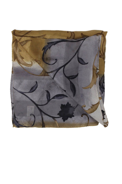 Jones New York Womens Silk Floral Print Small Scarf Multi Colored