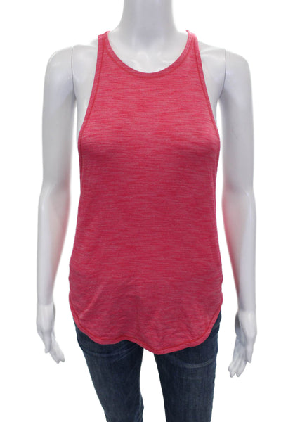 Lululemon Women Red Basic Tank Sleeveless Round Neck Polyester Blend Size S