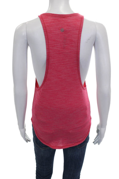 Lululemon Women Red Basic Tank Sleeveless Round Neck Polyester Blend Size S