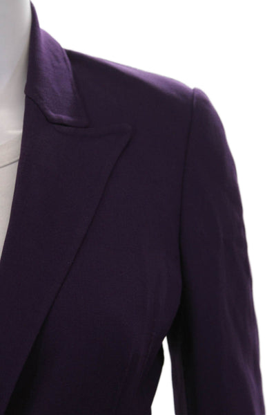 Michael Kors Women Blazer Purple Virgin Wool Button Size 4