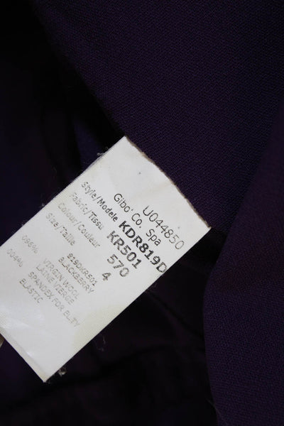Michael Kors Women Blazer Purple Virgin Wool Button Size 4