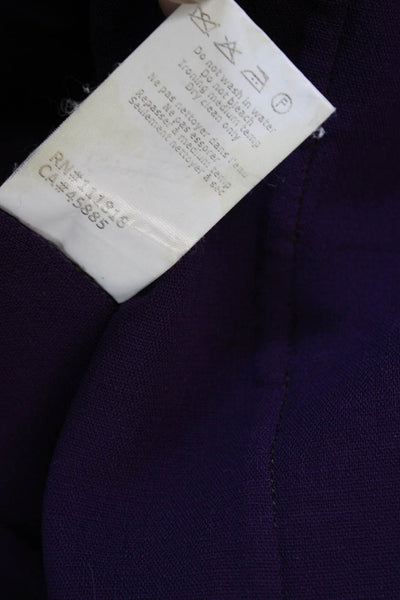 Michael Kors Women Blazer Purple Virgin Wool Button Size 4