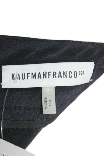 KaufmanFranco Women Black Lambskin Leggings Size S