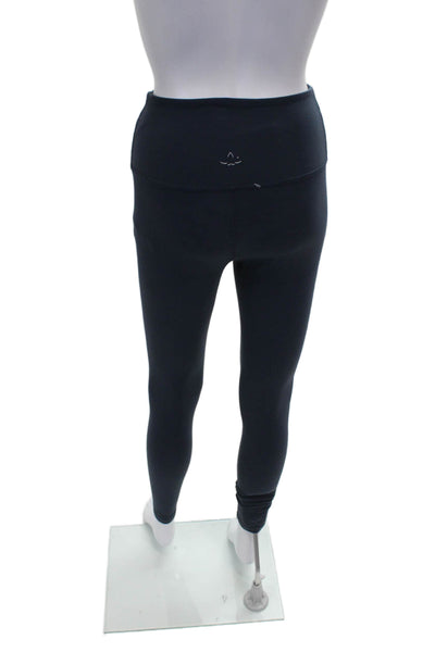 Beyond Yoga Womens Ankle Leggings Blue Nylon Blend Pull On Size M