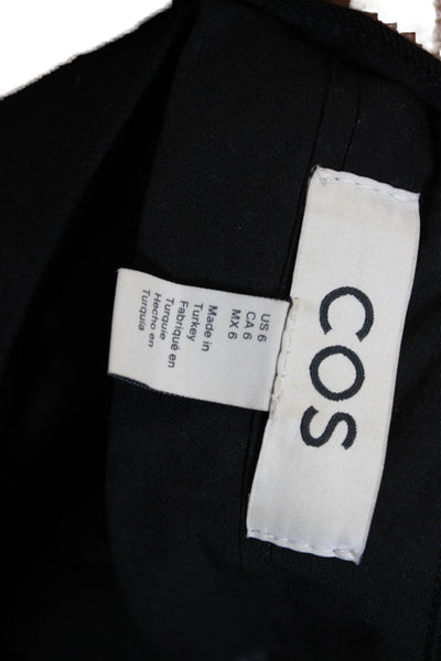 COS Womens Dress Pants Black Wool Zip Inseam 29 Size 6