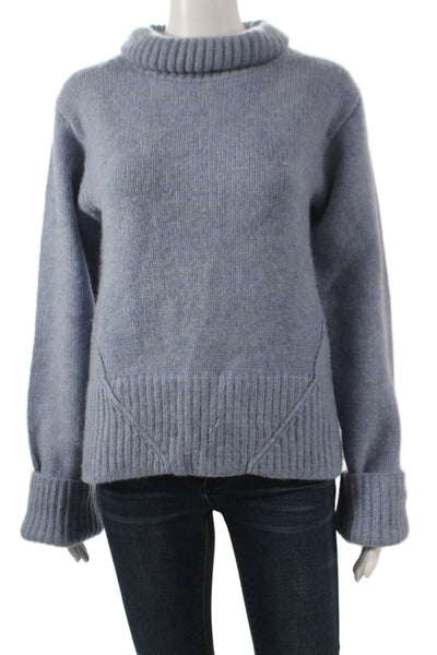 Khaite Women Pullover Cashmere Turtleneck Sweater Blue Size XS